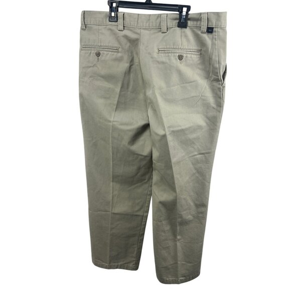 Dockers Mens Relaxed Fit Khaki Flat Front Cotton Pants W36 L29 Chinos Office - Picture 2 of 10
